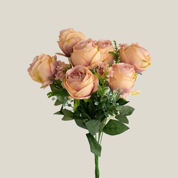 Bouquet Rosa Abierta Artificial Rosado Altura 50cm 20232