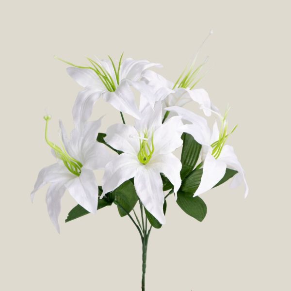 Ramo Lirio Artificial Blanco 20414