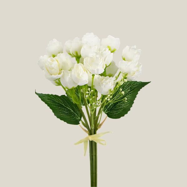 Mini Rosa Artificial Crema 20511