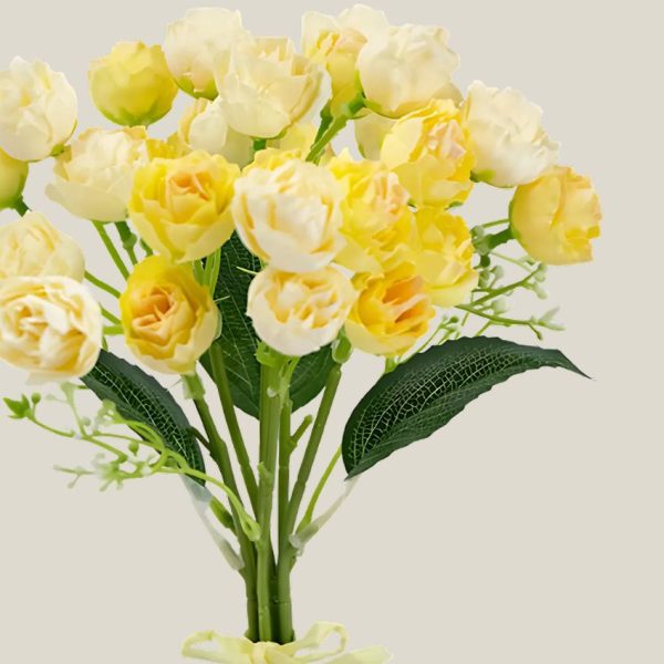 Mini Rosa Artificial Amarillo Vainilla 20511 - Image 2