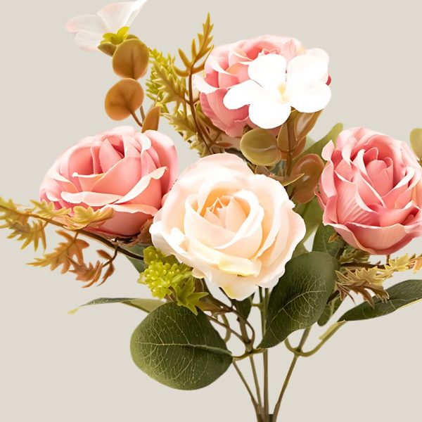 Ramo mini rosa x5 amaranto beige 20755 - Image 2