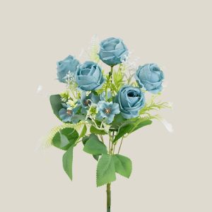 Mini rosas x5 Azul bebé 20513