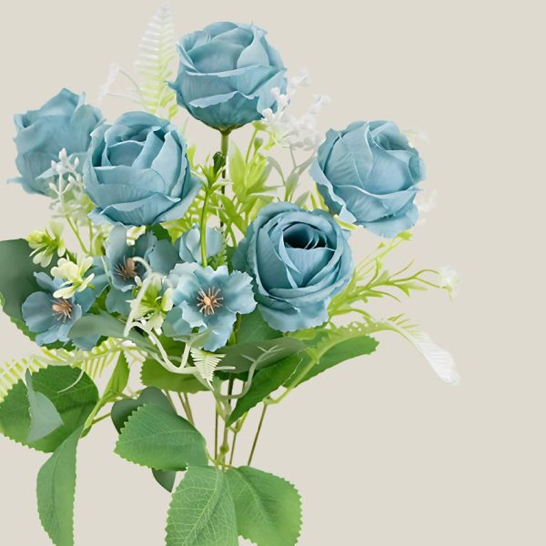 Mini rosas x5 Azul bebé 20513 - Image 2