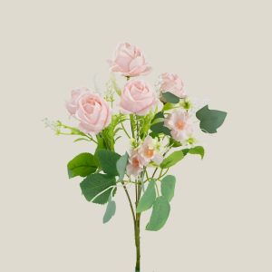 Mini rosas x5 Rosa bebé 20513