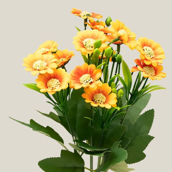 Ramo mini margarita x7 Amarillo naranja 20752 - Image 2