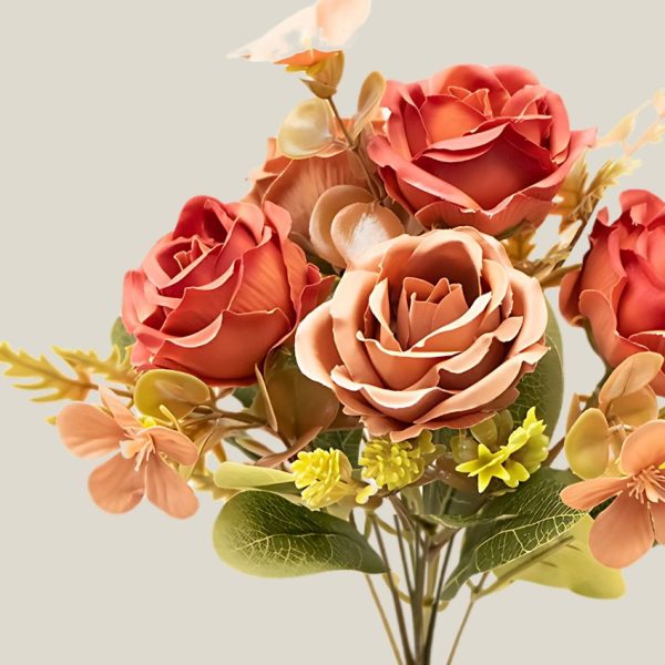 Ramo mini rosa x5 Naranja intenso 20755 - Image 2