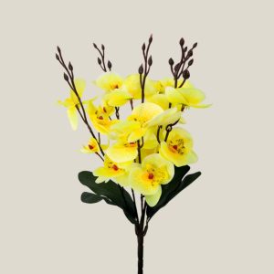 Ramo orquidea artificial amarillo 20410