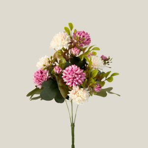 Mini ramo pompon rosado flamenco 20805