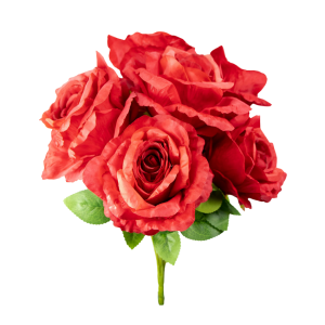 Ramo rosa artificial rojo altura 45cm 20817